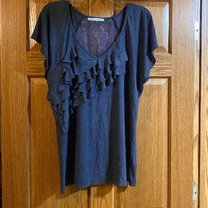 Maurice’s Lace and Ruffle Blouse